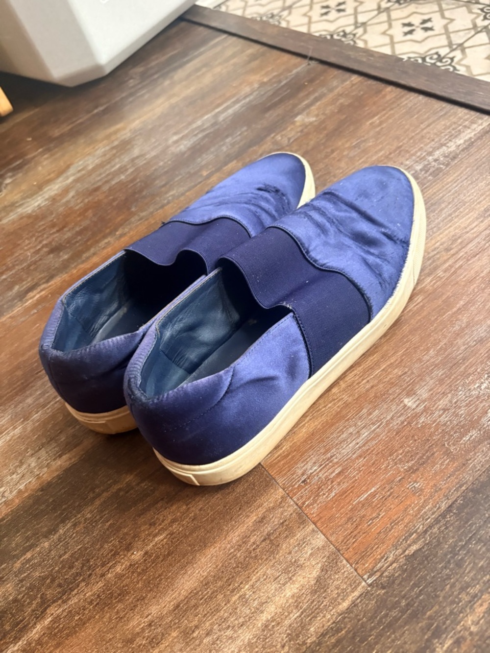 Vince Navy Blue Slip-On Sneakers